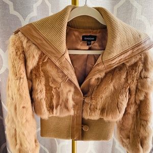 Fur bomber jacket